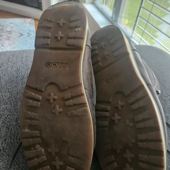 Aldo hightop distressed brown Grey Insulate laceup boots sneaker comfort shoe 12 - Picture 4 of 10